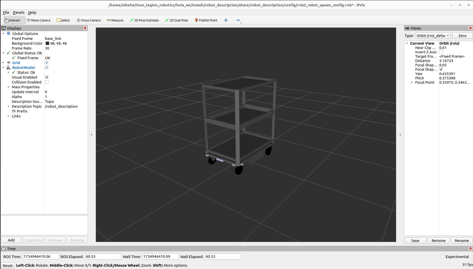 RViz visualisation